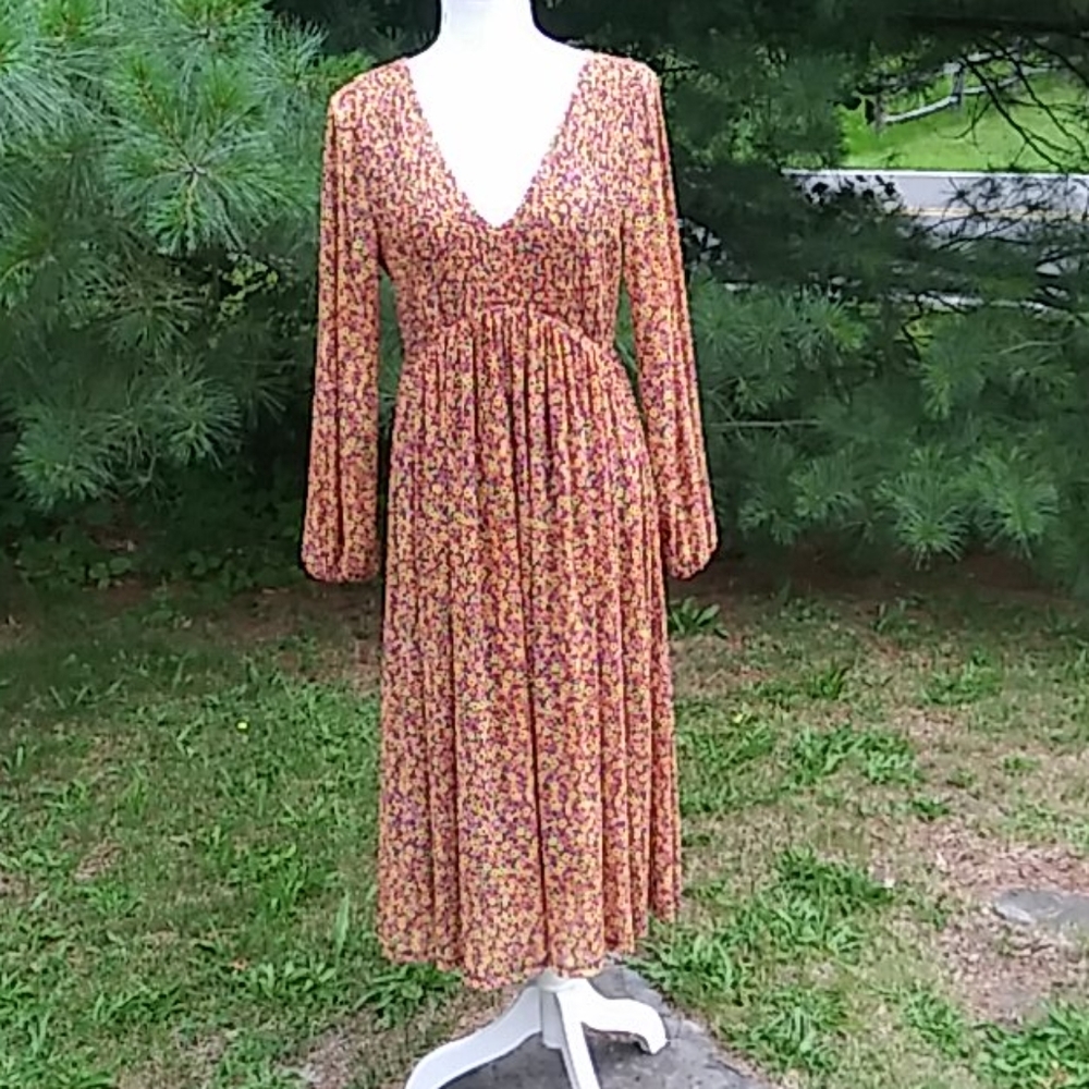 NEW Scoop Smocked Front Midi Dress